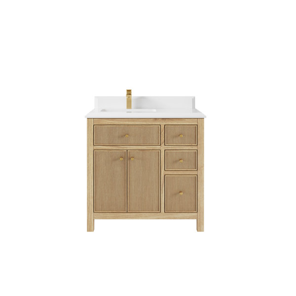 Willow Collections 36 In. W X 22 In. D Sonoma Teak Bathroom Vanity Left